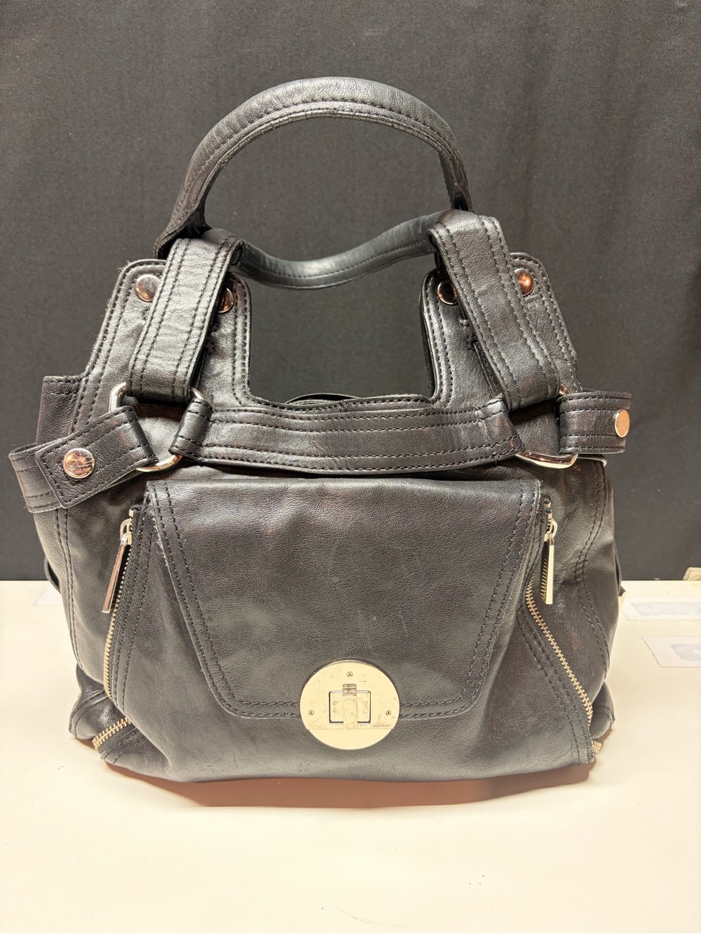 Kooba black leather handbag
